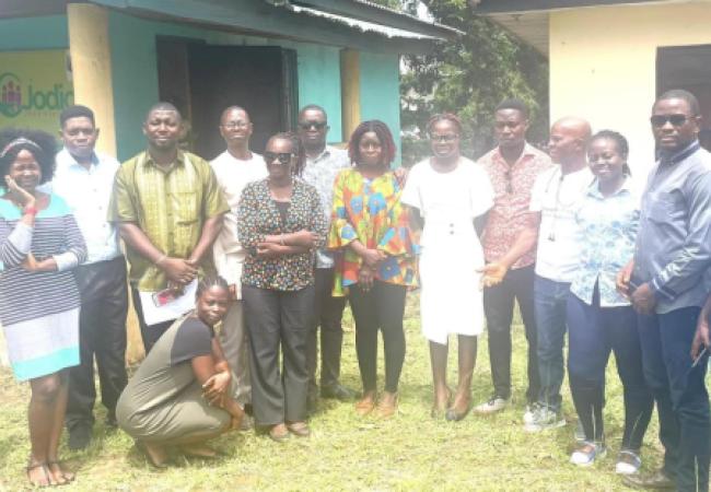 Participants Post for Group Photo after the Lunch of the JET Project
